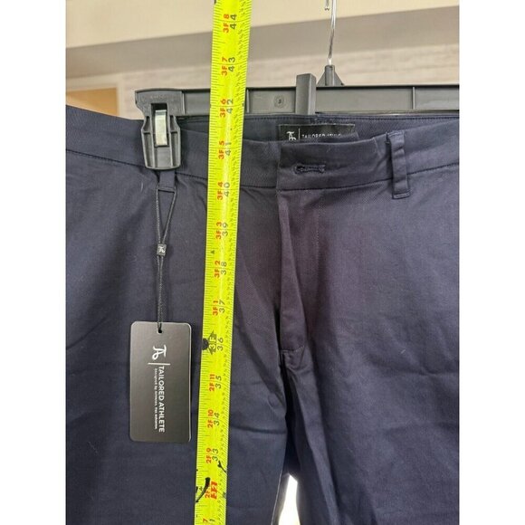 New Tailored Athlete Navy Blue Muscle Fit Chino Trousers Mens Size 34W 32L - Picture 5 of 9